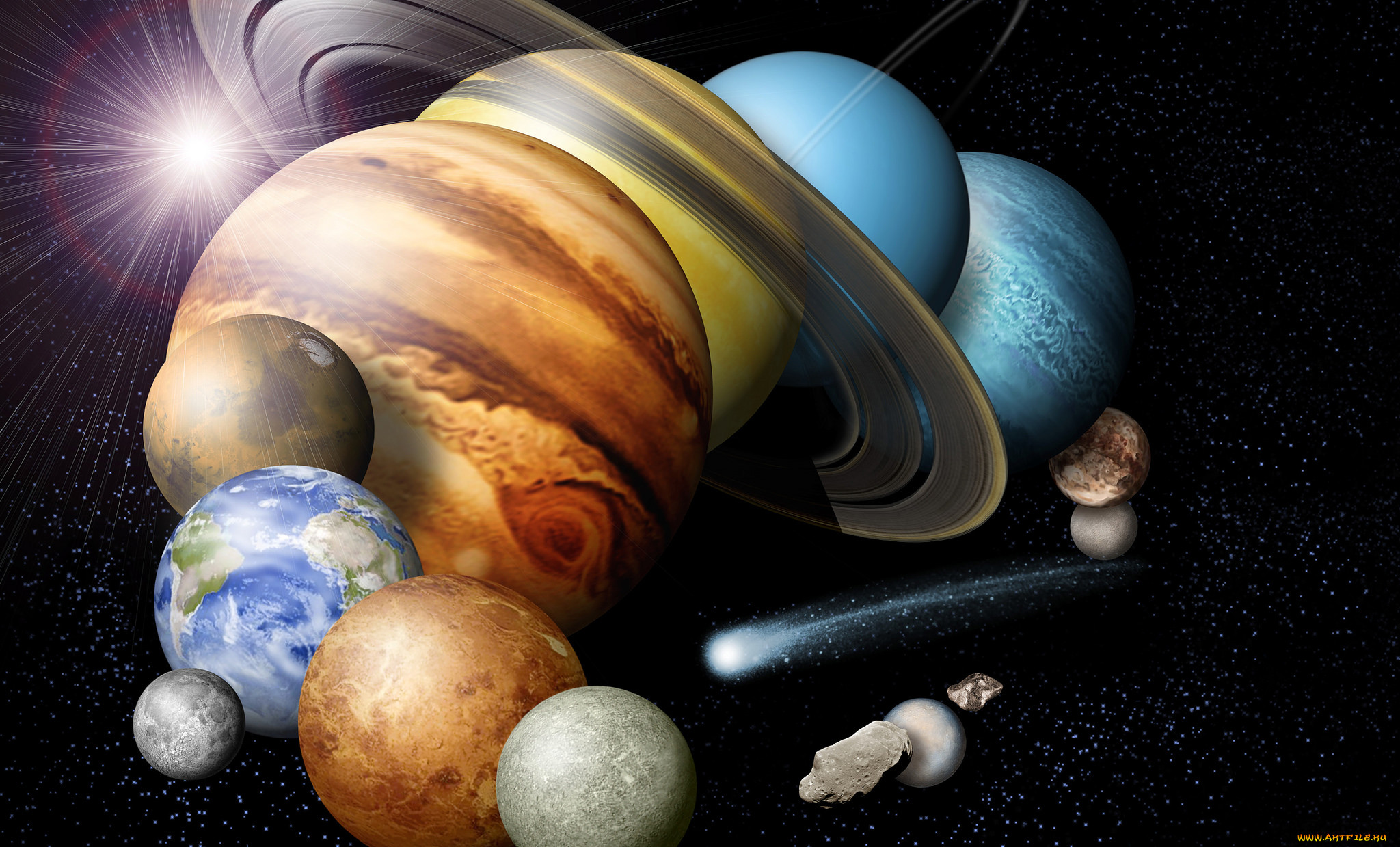solar system simulation, , , 